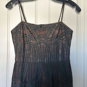 Brown lace dress by BCBG MAXAZRIA